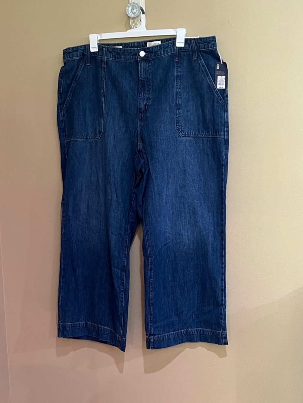 Wide Leg Jeans in Dark Blue Denim by Universal Threads
